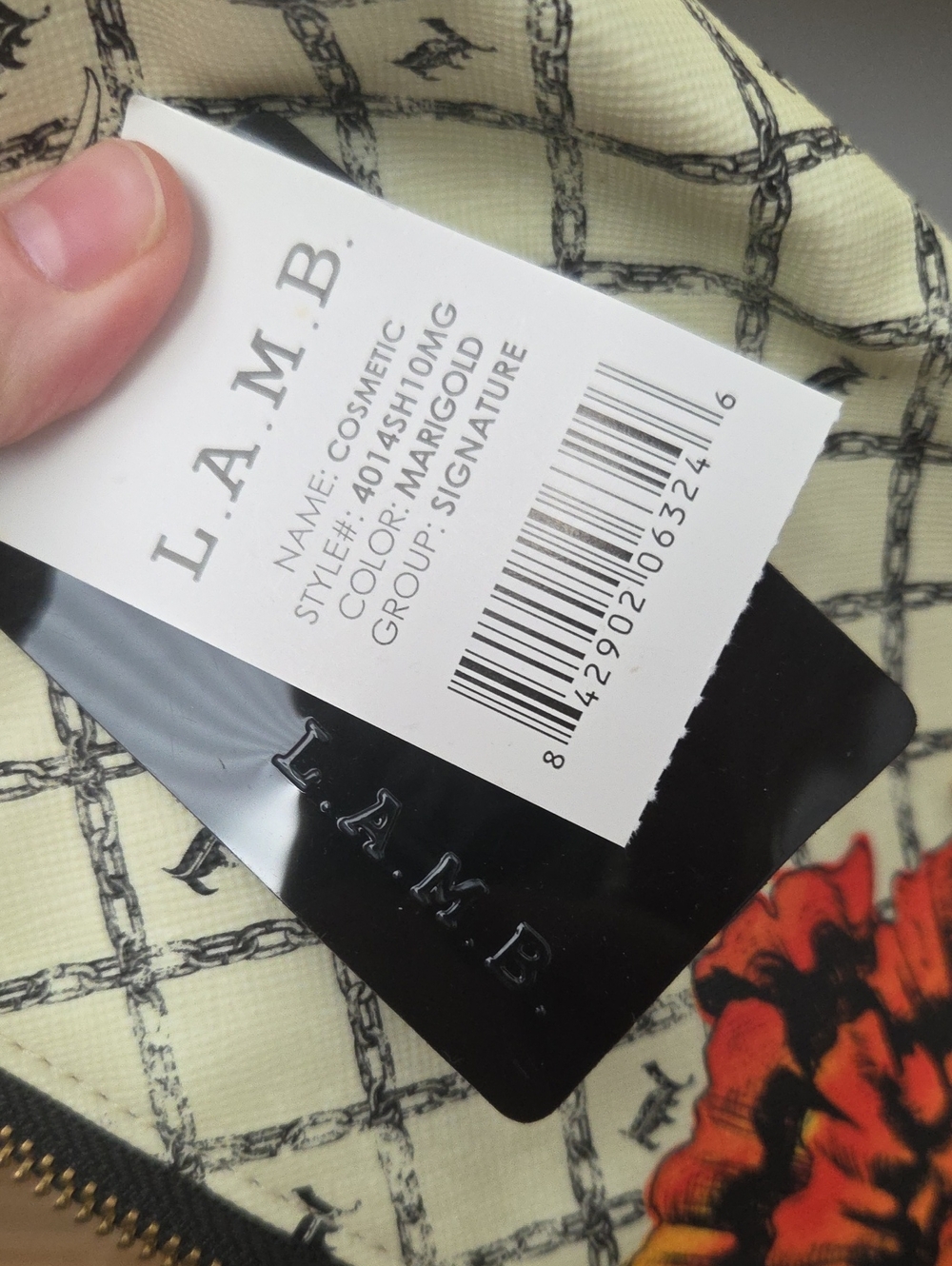 NWT Y2K L.a.m.b. Gwen Stefani Marigold Cosmetic Zipper Pouch GLORIOUS PATTERN🌻 - Picture 10 of 10